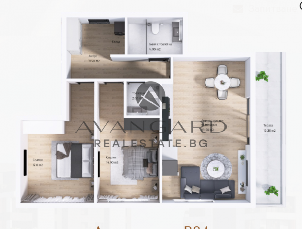 ТРИСТАЕН В ЛУКСОЗНА СГРАДА / МОЛ ПЛАЗА