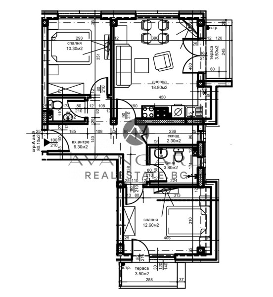 Two -bedroom apartment