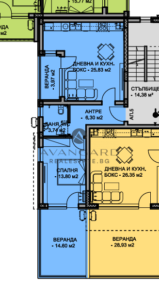 One -bedroom apartment with yard/ Ostromila
