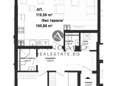 Three-room apartment / Gagarin