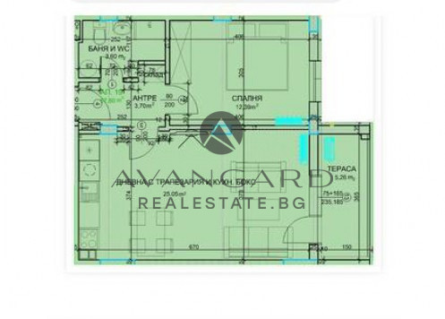 One -bedroom apartment with act 16