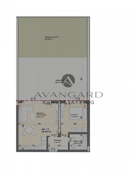 ДВУСТАЕН  АКТ 16! ВЕРАНДА И СОБСТВЕН ДВОР!