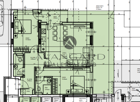 Two -bedroom apartment with yard / Smirnenski