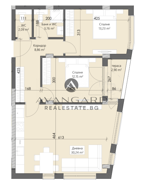 Тристаен апартамент / Кършияка