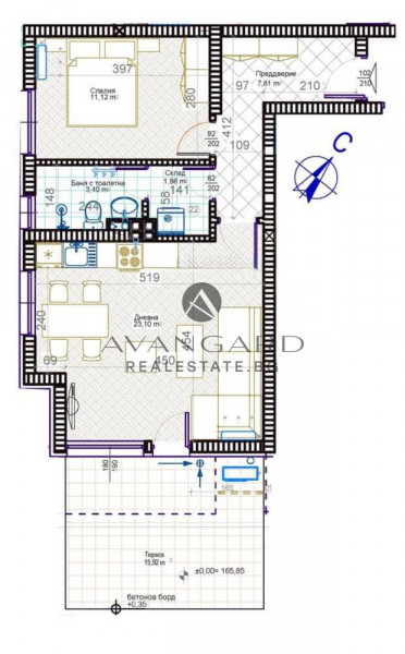 Two bedroom with act14! Smirnenski!