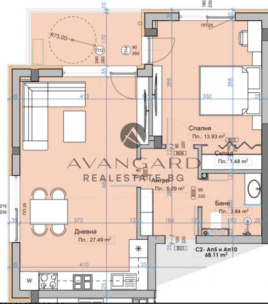 Двустаен апартамент / Марково