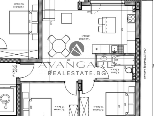 Two -bedroom apartment / Kyuchuk Paris