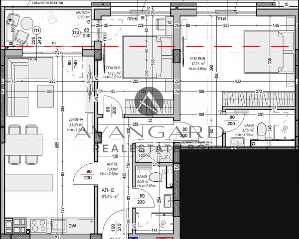 Two -bedroom new building / Ostromila