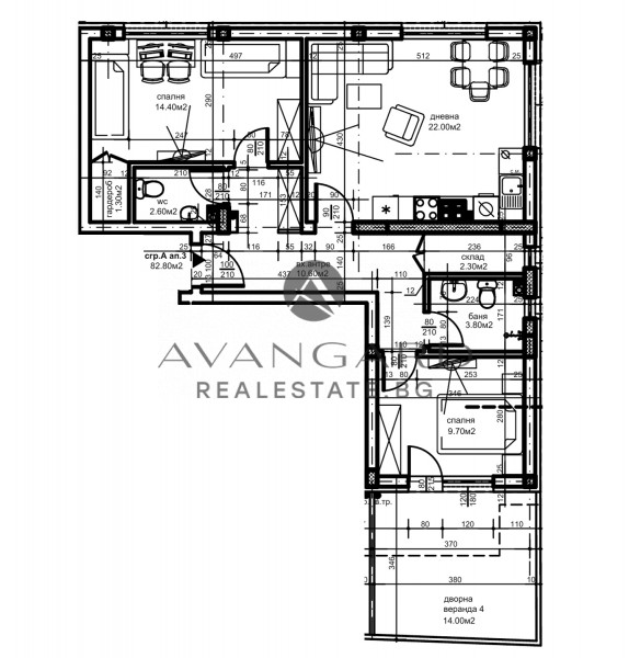 Two -bedroom apartment