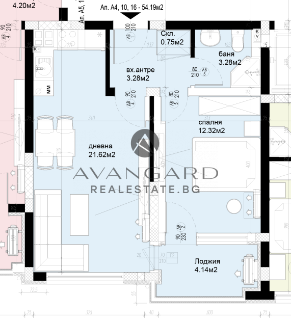 Двустаен апартамент ПРЕД АКТ 16 / Смирненски
