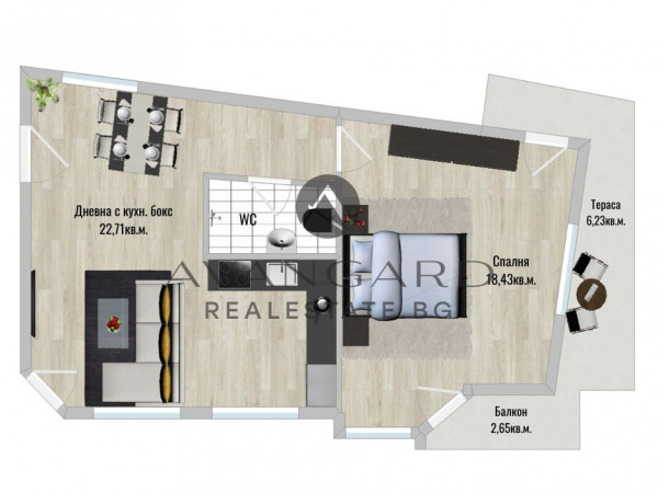 Large One Bedroom/Luxury Building