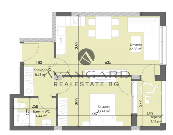 Двустаен апартамент / Кършияка