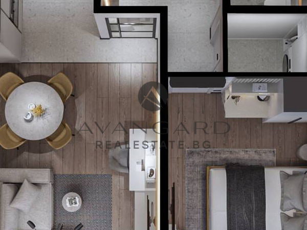 Luxury one -bedroom to the city garden