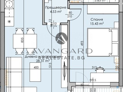 One bedroom apartment in front of Act 16 X-l Petersburg