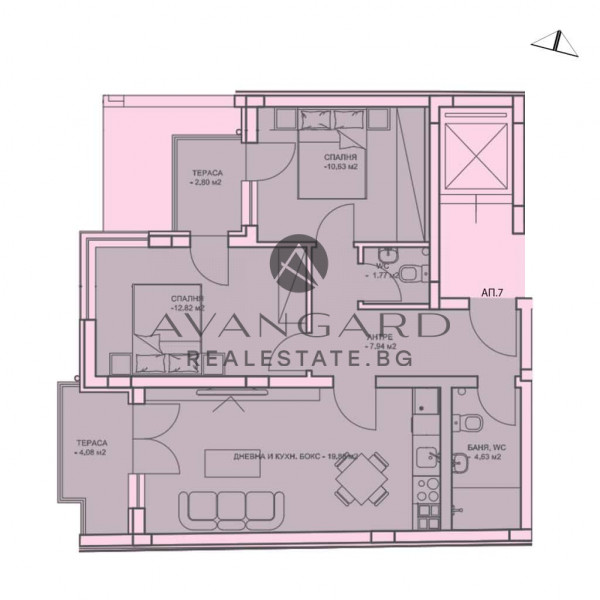 A two -bedroom apartment / trimoncium