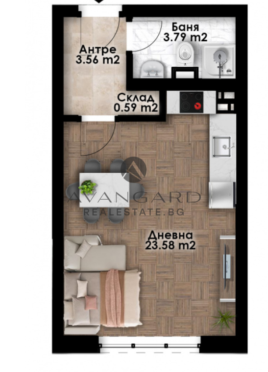ONE-ROOM APARTMENT / NEW BUILDING
