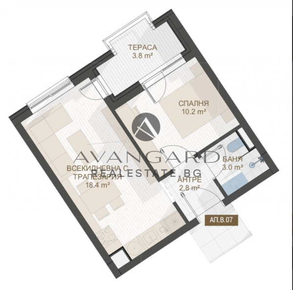 Двустаен апартамент в НОВА ЛУКСОЗНА СГРАДА/ Централна Гара