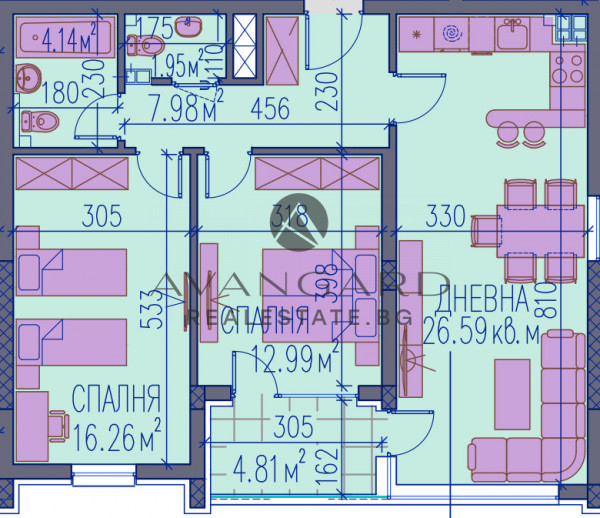АКТ 15 !!! ТРИСТАЕН АПАРТАМЕНТ !!! ЦЕНТЪР ИЗТОК !!!