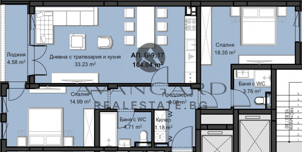 ТРИСТАЕН АПАРТАМЕНТ / ЛУКСОЗНА СГРАДА