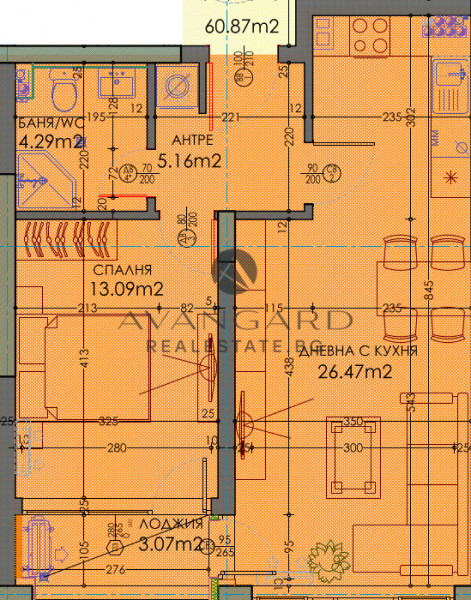 BEFORE ACT 14/ Two-room apartment / Thrace