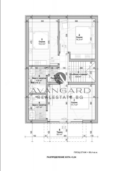 Three -storey house with Act 16 in Markovo