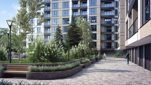 One-bedroom apartment in a luxury building