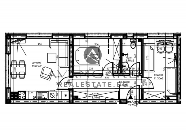 Two -bedroom apartment