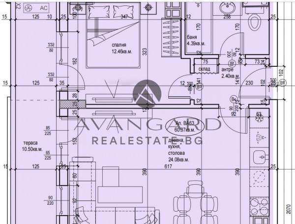 One -bedroom apartment in front of act 16