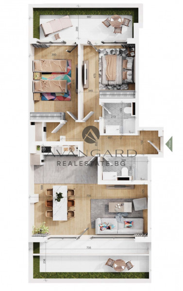 ТРИСТАЕН АПАРТАМЕНТ С АКТ16! ТРАКИЯ!