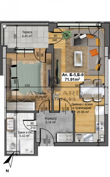 Two-room apartment near Grebna base