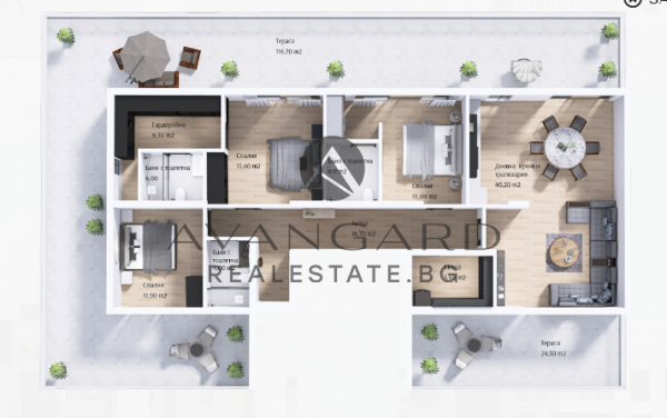 Four -bedroom in a luxury building / Mall Plaza