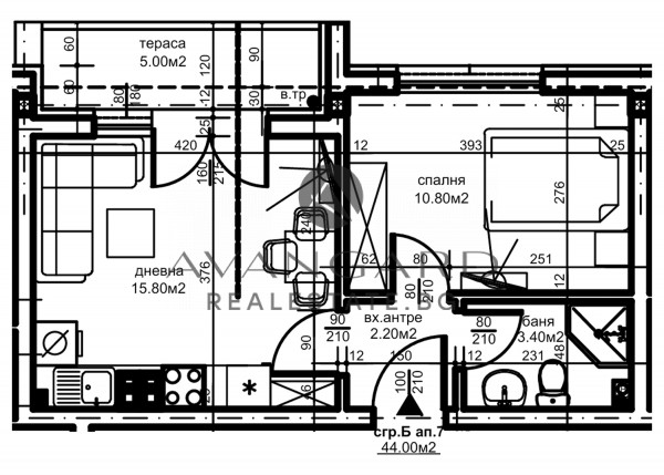 Two -bedroom apartment