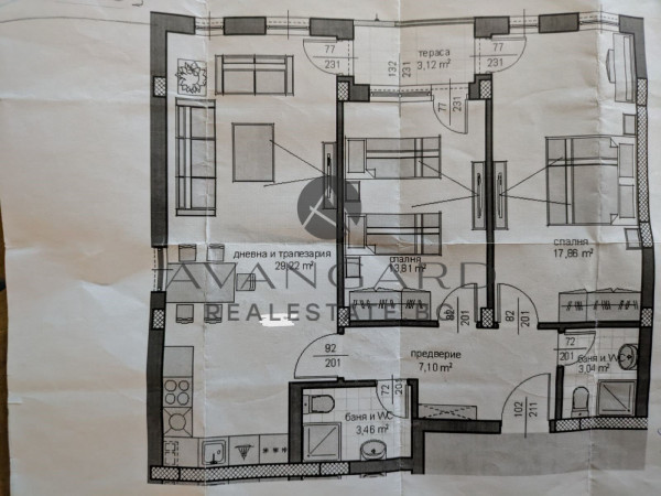 A three -bedroom furnished! Smirnenski!