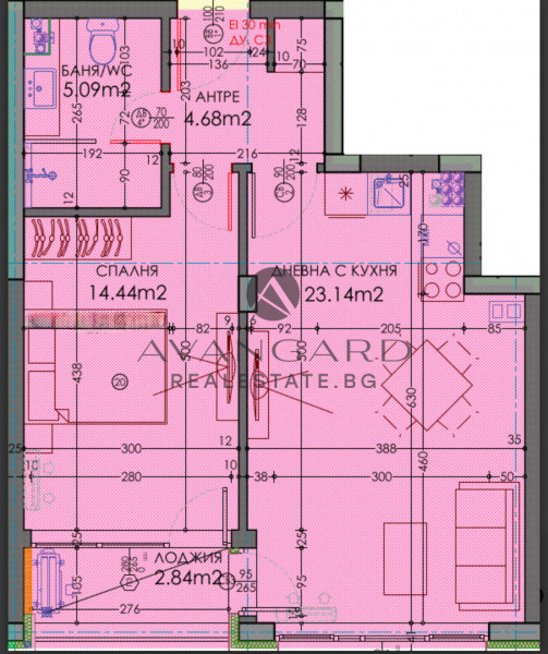 Двустаен апартамент  пред акт 16 !