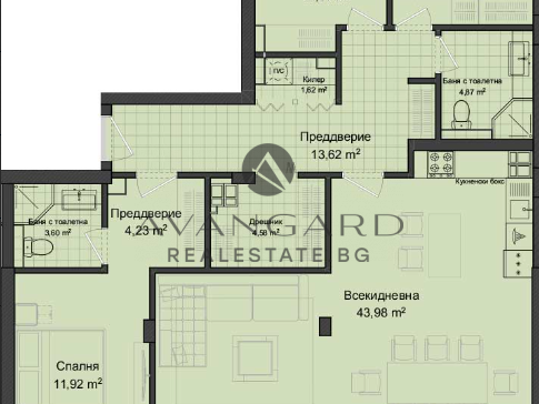 Four -bedroom / new building / gagarin