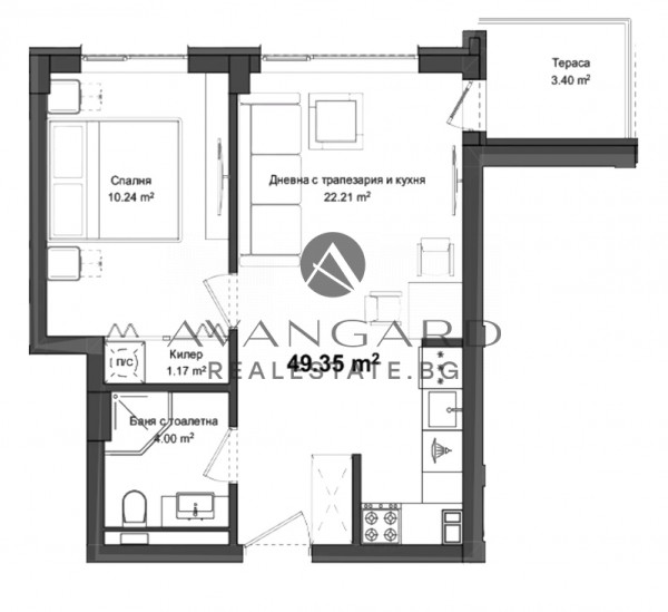 One -bedroom apartment / Karshiyaka