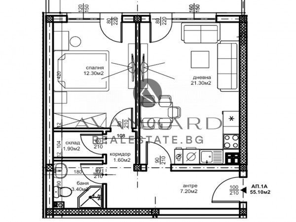 2-room with yard