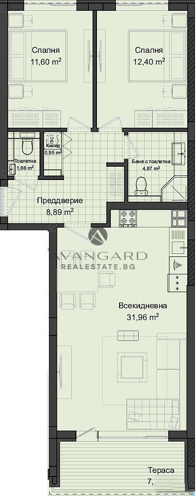 ТРИСТАЕН АПАРТАМЕНТ С ПАНОРАМНА ГЛЕДКА! КЪРШИЯКА!