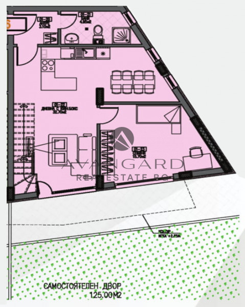 Spacious four-room maisonette with yard and veranda