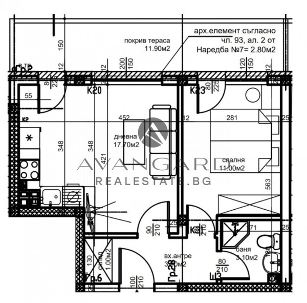 ИЗГОДНО! ДВУСТАЕН С АКТ 14