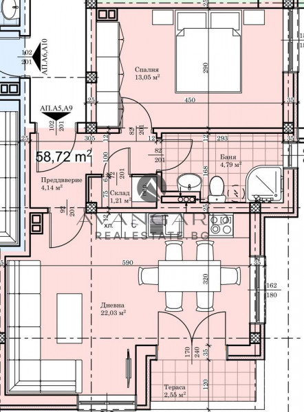One -bedroom apartment / glory