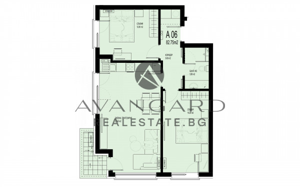 Тристаен  апартамент в луксозна сграда