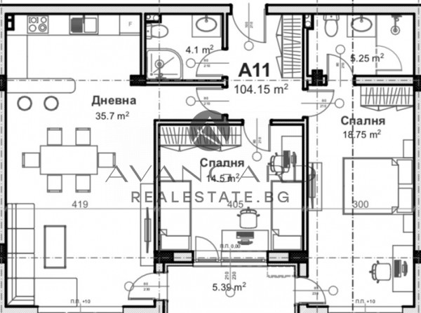 ТРИСТАЕН АПАРТАМЕНТ! ГРЕБНА БАЗА!
