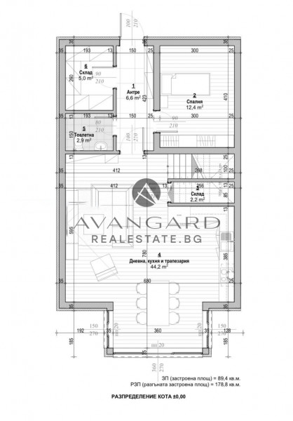 Three -storey house with Act 16 in Markovo
