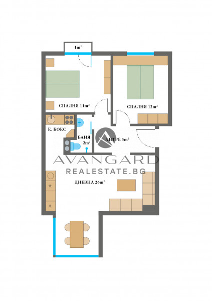 A three -bedroom furnished! Karshiyaka!