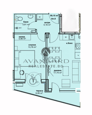 One bedroom! Center!