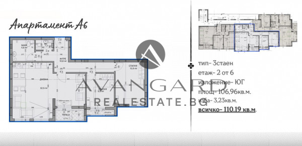 Two -bedroom apartment! Smirnenski!