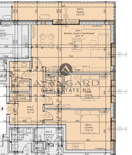 ТРИСТАЕН В ЛУКСОЗНА СГРАДА / МОЛ ПЛАЗА