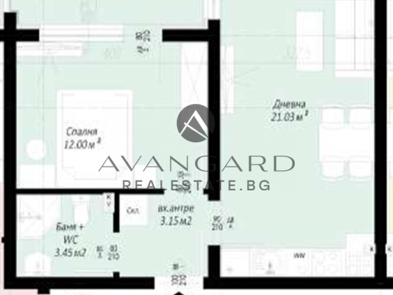 One -bedroom apartment / Belomorski