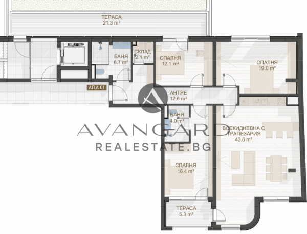 ЧЕТИРИСТАЕН  апартамент в НОВА ЛУКСОЗНА СГРАДА/ Централна Гара